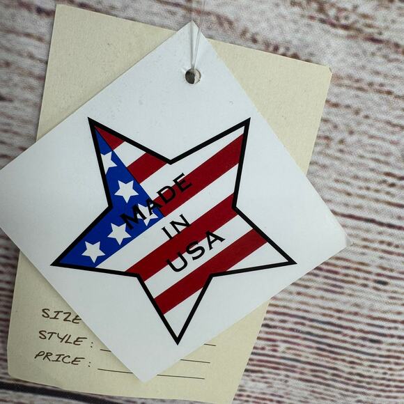 Jess & Jane Jeweled Geometric Print Blouse Womens Small Blue Purple Made USA NEW - Picture 4 of 8